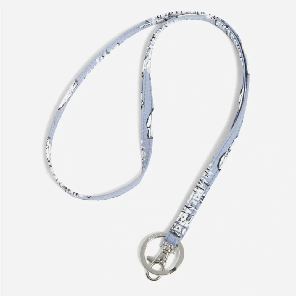 Factory‎ Style Lanyard Vera Bradley  in Signature Cotton Beary Merry Cool Blue